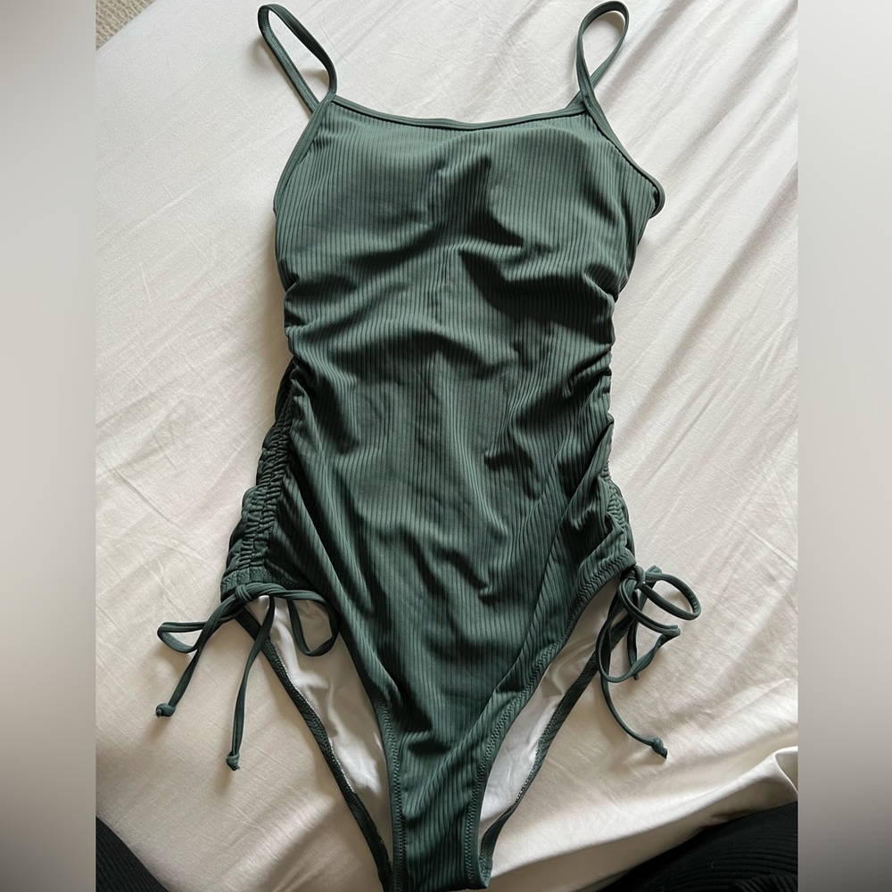 Pinkblush | Ribbed Side Tie One-Piece Maternity Swimsuit